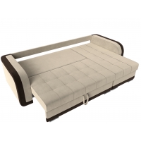 Угловой диван Марсель (микровельвет бежевый коричневый) - Изображение 2